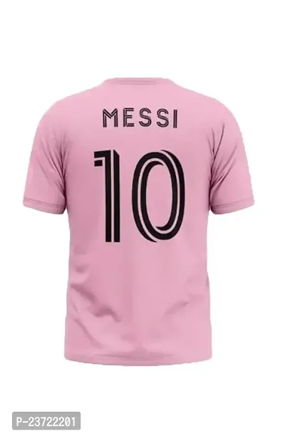 Lionel Messi 10 Football Home Half Sleeve Pink Jersey 2023-2024 for Boys  Men(9-10Years)-thumb3