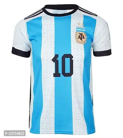 Messi World Cup Jersey with Back Print 2022-2023 Football -(Mens  Kids)(4-5Years) Multicolour-thumb0