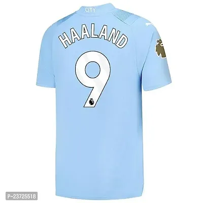 Haaland 9 Football Third Jersey 2023-2024 for Boys  Men(Medium 38,blue2023(H9))-thumb3