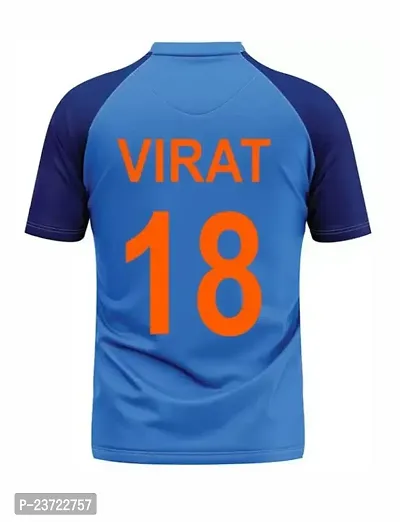 India Jersey Virat Kohli 18 2023/2024 for Boys  Men (6-7Years) Multicolour-thumb3