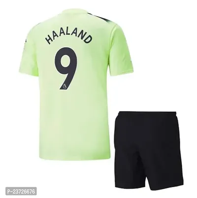 Haaland 9 Football Third Jersey with Shorts 2023-2024 for Boys  Men(Medium 38) Multicolour