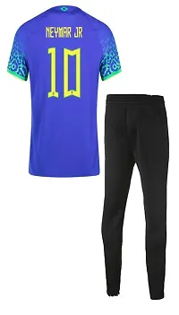 Neymar 10 Away Football Jersey with Track Pant 2023 for Men  Boys(Medium 38) Multicolour-thumb1