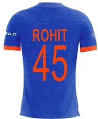 T20 India Cricket Team Half Sleeve Tshirt Rohit 45 2023/2024 (Boys  Men)(11-12Years) Multicolour-thumb2
