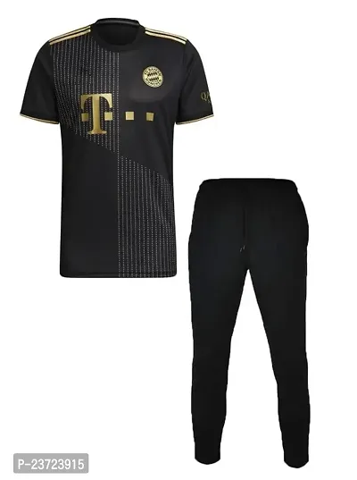 Football Team Away Jersey with Black Track Pant 2023/2024 (Boys  Men)(15-16Years)