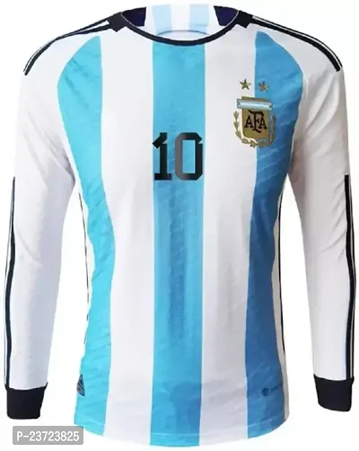 Messi 10 World Cup Football Full Sleeve Jersey 2022/2023 for Men  Kids(11-12Years) Multicolour-thumb2