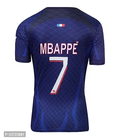 Pariss Football Jersey with Back Print MBAPPE 2023-2024 Football -(Mens  Kids)(Small 36) Multicolour