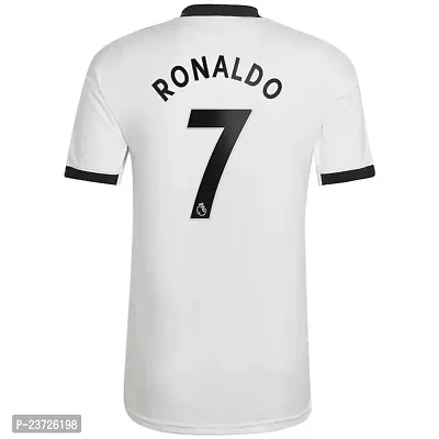 Cristiano Ronaldo 7 Football Away White Half Sleeve Jersey 2022/2023 for Men  Boys(8-9Years)-thumb3