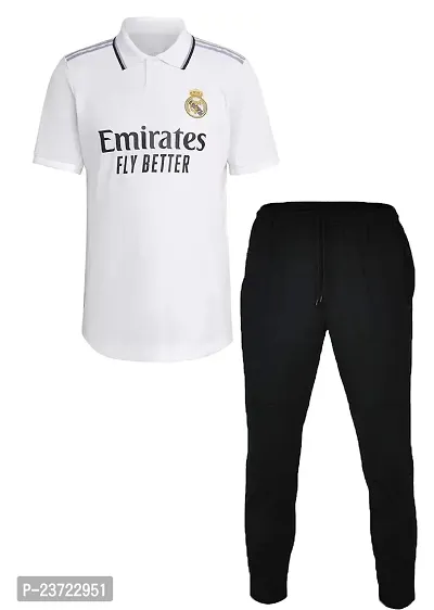 Benzema 9 Football Team Tshirt with Track Pant 2023 for Men  Boys(14-15Years) Multicolour