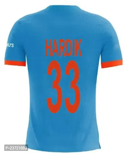 ODI India Cricket Team Tshirt Hardik 33 2023/2024 (Kids  Men)(13-14Years) Multicolour-thumb3