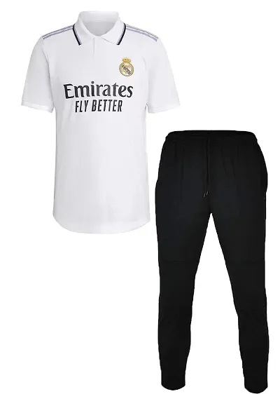 Benzema Football Team Tshirt with Track Pant 2023 for Men Boys(13-14Years)