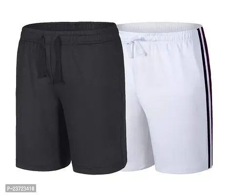 Sports Shorts for Boys-Pack of 2(4-5Years) Multicolour