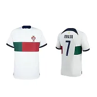 Sports Football Jersey forboys and Men Portugal_Away KIT22-23 Jersey(13-14Years) Multicolour-thumb2