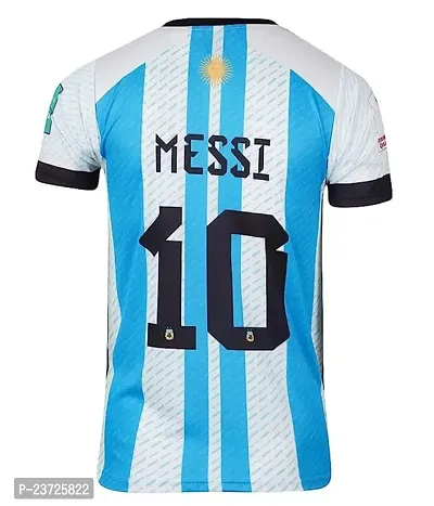 Messi World Cup Jersey with Back Print 2022-2023 Football -(Mens  Kids)(Small 36) Multicolour-thumb2