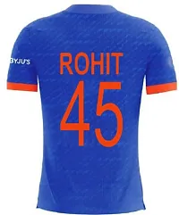 T20 India Cricket Team Half Sleeve Tshirt Rohit 45 2023/2024 (Boys  Men)(XX-Large 44) Multicolour-thumb2