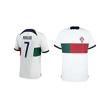 Sports Football Jersey forboys and Men Portugal_Away KIT22-23 Jersey(12-13Years) Multicolour-thumb1