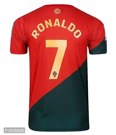 Ronaldo World Cup Jersey with Back Print 2022-2023 Football -(Mens  Kids)(12-13Years) Multicolour-thumb2