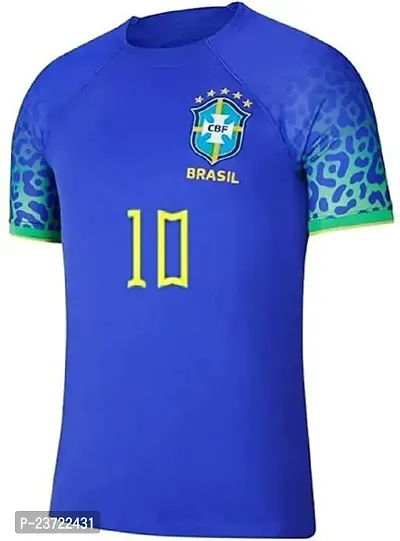 Football Away Jersey Neymar 10 2023/2024 for Men  Boys(11-12Years) Multicolour-thumb2