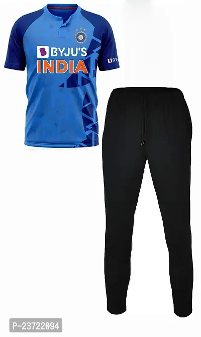 Surya 63 India Cricket Team Jersey with Track Pant 2023 for Men  Boys(Small 36) Multicolour-thumb2