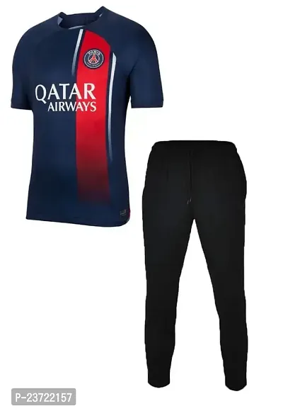 Football Home Neymar 10 Half Sleeve Jersey with Track Pant 2023/2024 (Men  Boys)(Medium 38) Multicolour-thumb2