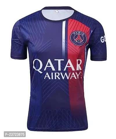 Pariss Football Jersey with MBAPPE 2023-2024 Football -(Mens  Kids)(Medium 38) Multicolour