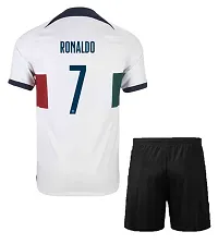 Ronaldo 7 Away Football Jersey with Black Shorts 2023-2024 for Boys  Men(XX-Large 44)-thumb1