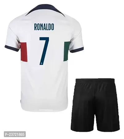 Ronaldo 7 Away Football Jersey with Black Shorts 2023-2024 for Boys  Men(XX-Large 44)-thumb2