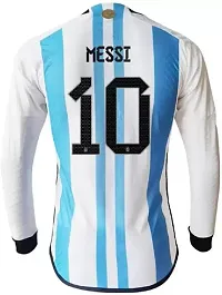 Messi 10 World Cup Football Full Sleeve Jersey 2022/2023 for Men  Kids(13-14Years) Multicolour-thumb2