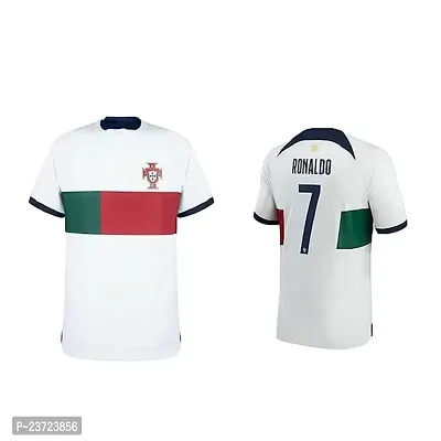 Sports Football Jersey forboys and Men Portugal_Away KIT22-23 Jersey(9-10Years) Multicolour-thumb3