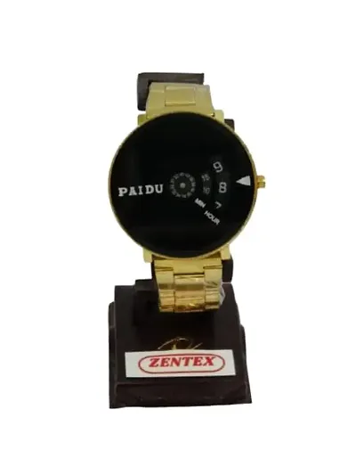 ZENTEX - Analogue - Mens Wrist Watches - Gold  Black Color (Pack of 1)