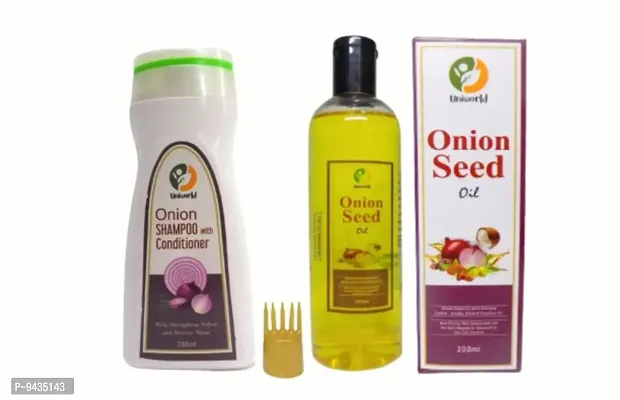 UNIWORLD ONION SEED HAIR OIL + SHAMPOO WITH CONDITIONER PACK-2