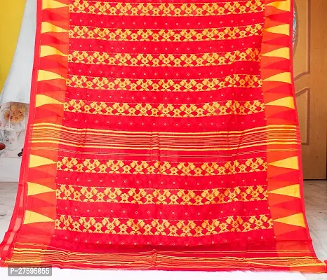 Fancy Cotton Silk Jamdani Saree without Blouse Piece for Women-thumb0