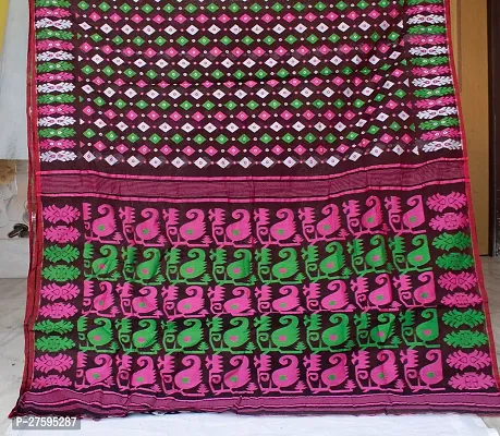 Fancy Cotton Silk Jamdani Saree without Blouse Piece for Women