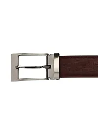 KEZRO Men's Reversible PU Leather Belt (Black and Brown)-thumb3