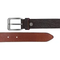 KEZRO Mens Casual Genuine Leather Belt - HBRN-thumb3