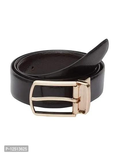 KEZRO Mens Formal Leather Reversible Belt Black Brown