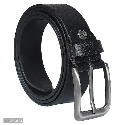 KEZRO Mens Casual Genuine Leather Belt - HBLK