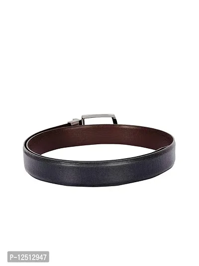 KEZRO Men's Reversible Leather Belt (Black and Brown)-thumb3