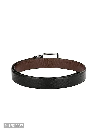 KEZRO Men's Reversible PU Leather Belt (Black and Brown)-thumb2