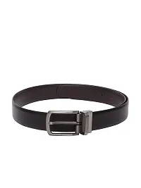 KEZRO Mens Vegan Leather Reversible Formal Belt - LOCOBRN18-thumb1