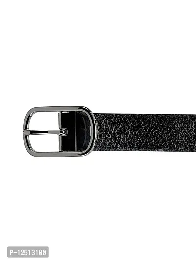 KEZRO Men's Reversible Leather Belt (Black and Brown)-thumb4