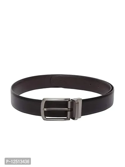 KEZRO Mens Formal Leather Reversible Belt Black Brown-thumb2