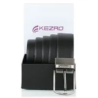 KEZRO Mens Vegan Leather Reversible Belt - LOCBRN114-thumb1