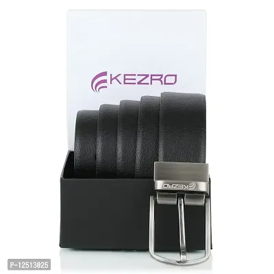 KEZRO Mens Vegan Leather Reversible Belt - LOCBRN114-thumb2