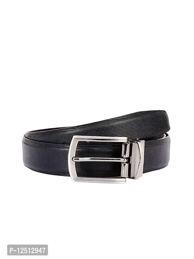 KEZRO Men's Reversible Leather Belt (Black and Brown)-thumb2