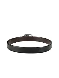 KEZRO Men's Reversible Leather Belt (Black and Brown)-thumb2