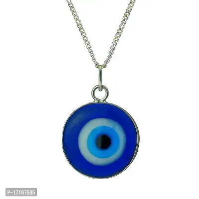 COLOUR OUR DREAMS Charged Energized Turkish Evil Eye Pendant with Metal Chain | Strong Spiritual Ojo Nazar Evil Eye Pendant for Women and Men