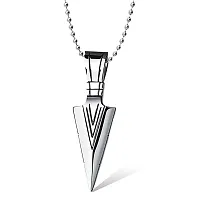 COLOUR OUR DREAMS Men's Fashion Jewellery Solid Spear Point Arrowhead Pendant Necklace With Chain For Boys and Men PD1000875-thumb3
