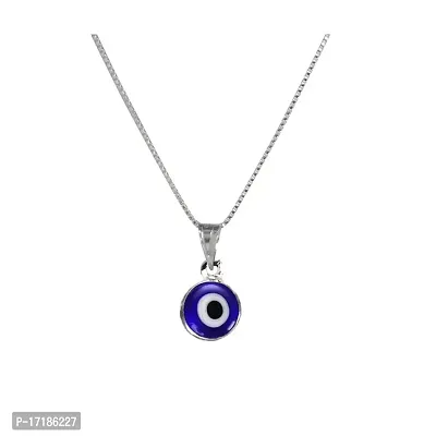 COLOUR OUR DREAMS Simple Glass Evil Eye Charm Leather Pendant Necklace Lucky Jewelry