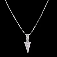 COLOUR OUR DREAMS Men's Jewellery Silver Arrow Necklace For Men boys Arrow Head Pendant Gift for Him Chain Pendant For Men Boys-thumb4