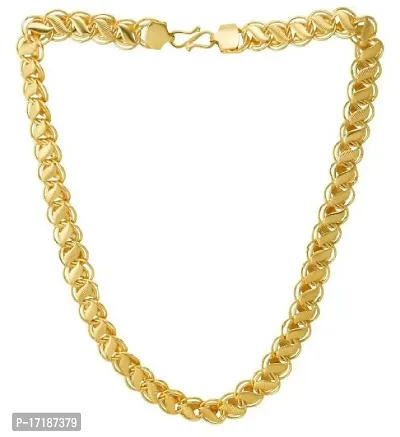 WUJO Gold  Rhodium Coated Chain for Men (Gold)